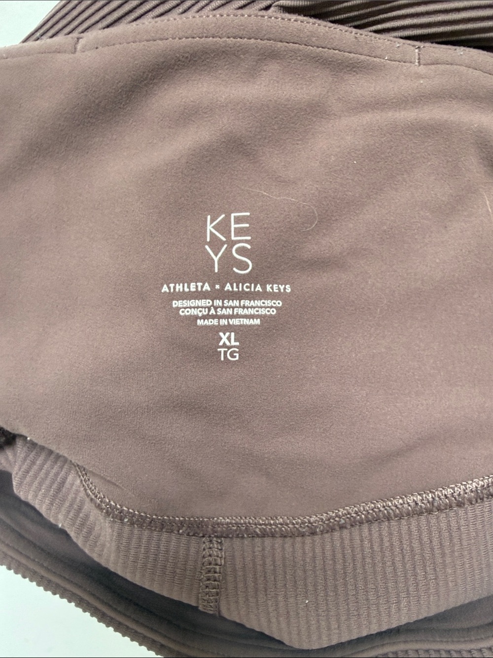 Athleta Ribbed High-Waist Alicia Keys Leggings in Mauve - Picture 2 of 5